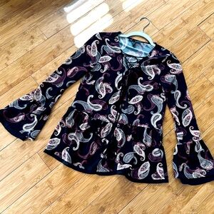 White House Black Market LS Top